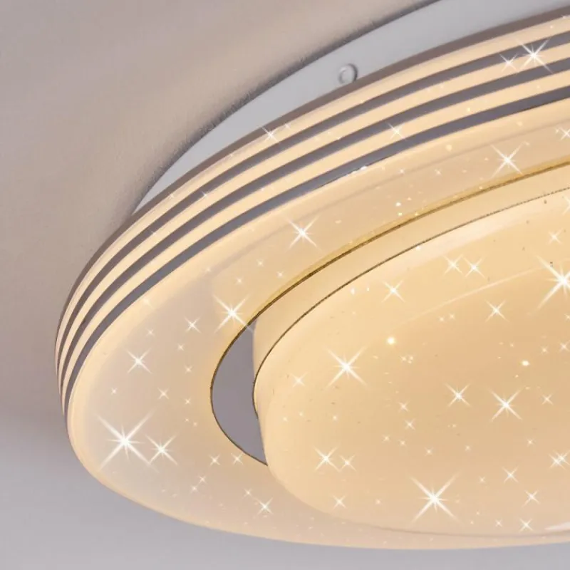 hofstein Plafonnier Laganadi LED Blanc, 1 lumière, Télécommandes