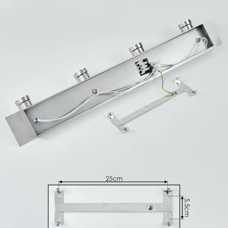 hofstein Plafonnier Lagunita Chrome, Nickel mat, 4 lumières