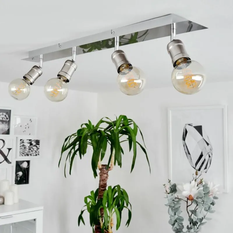 hofstein Plafonnier Lagunita Chrome, Nickel mat, 4 lumières