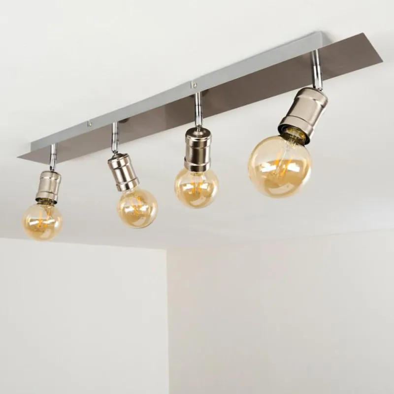 hofstein Plafonnier Lagunita Nickel mat, 4 lumières