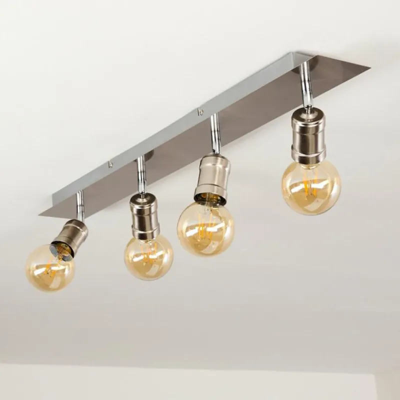 hofstein Plafonnier Lagunita Nickel mat, 4 lumières