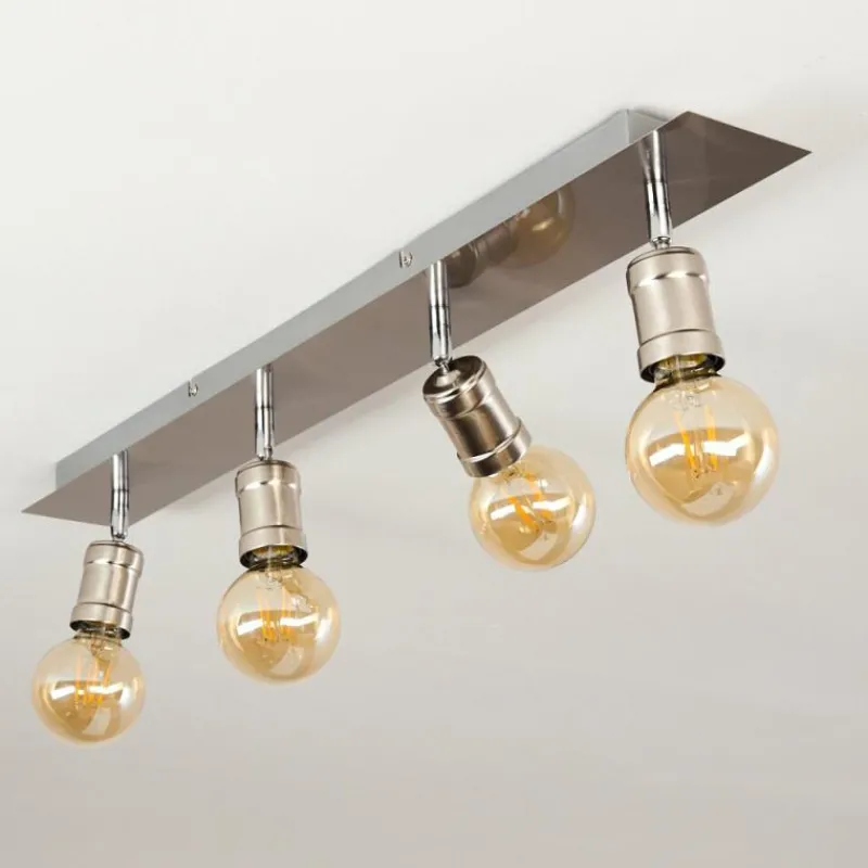 hofstein Plafonnier Lagunita Nickel mat, 4 lumières