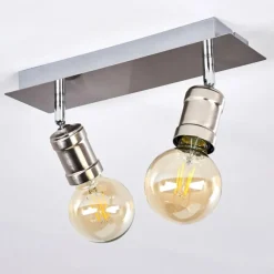 Lampes Vintages & Rétros-hofstein Plafonnier Lagunita Nickel mat, 2 lumières