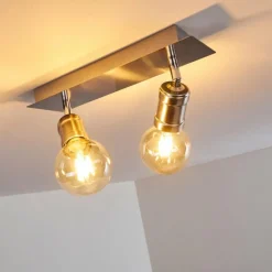 Lampes Vintages & Rétros-hofstein Plafonnier Lagunita Nickel mat, 2 lumières