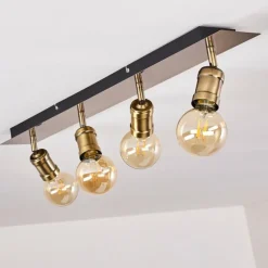 hofstein Plafonnier Lagunita Vieux laiton, 4 lumières* Spots Et Projecteurs