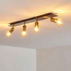 hofstein Plafonnier Lagunita Vieux laiton, 4 lumières* Spots Et Projecteurs
