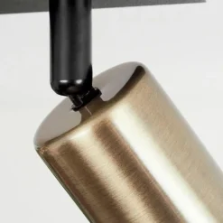 Lampes Vintages & Rétros-hofstein Plafonnier Laharie Vieux laiton, Noir, 3 lumières