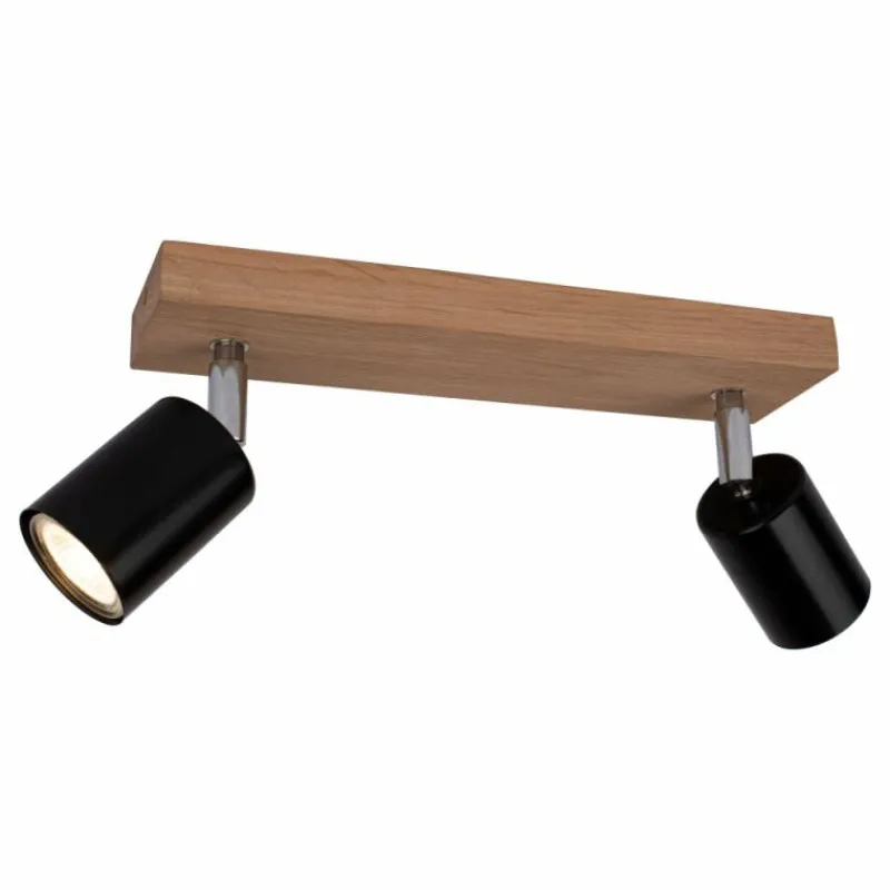 hofstein Plafonnier Languileo Bois clair, 2 lumières