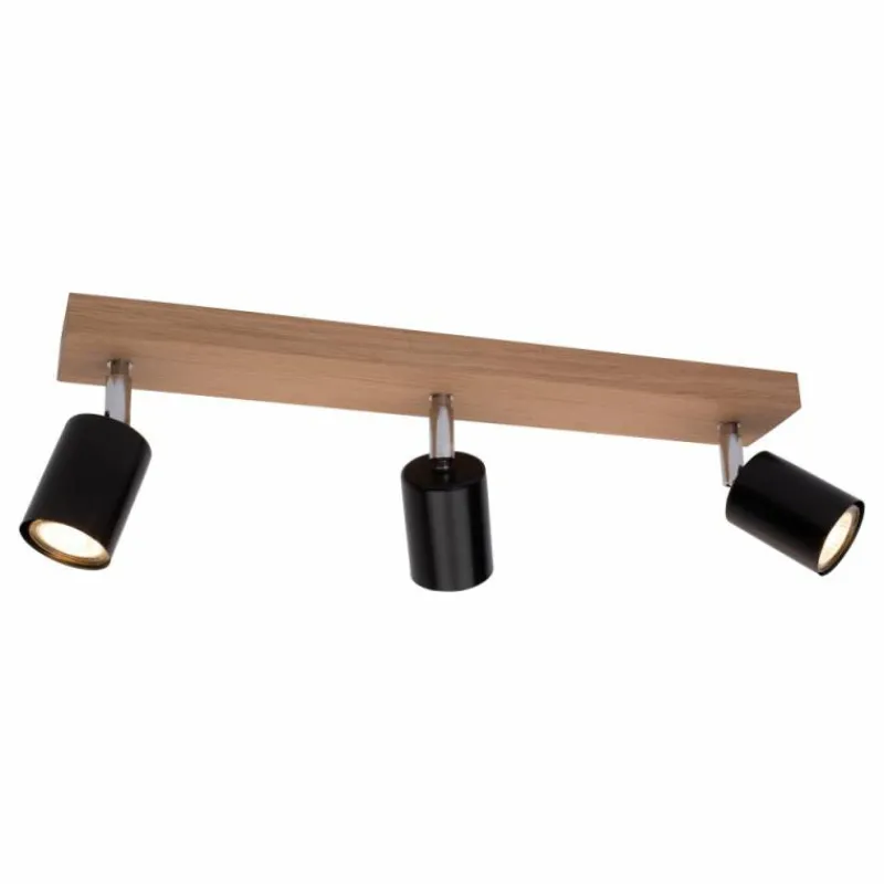 Lampes En Bois-hofstein Plafonnier Languileo Bois clair, 3 lumières