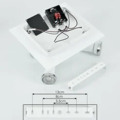 hofstein Plafonnier Lanrigan Chrome, Blanc, 4 lumières