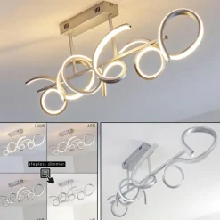 hofstein Plafonnier Lavaca LED Argenté, 1 lumière