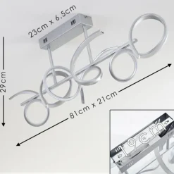 hofstein Plafonnier Lavaca LED Argenté, 1 lumière
