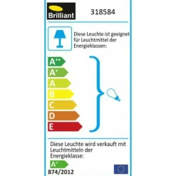 Luminaires Brilliant Plafonnier LED Brilliant Leuchten Chrome, Blanc, 4 lumières