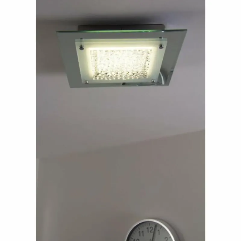 Luminaires Globo Lighting Plafonnier LED Globo Liana Chrome, 1 lumière