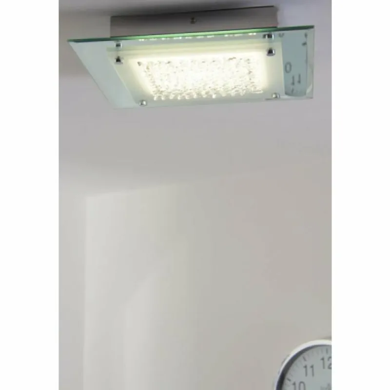 Luminaires Globo Lighting Plafonnier LED Globo Liana Chrome, 1 lumière