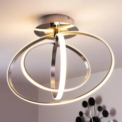 Luminaires Trio Plafonnier LED Trio Corland Chrome, 1 lumière* Éclairage Led