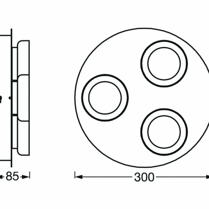 Luminaires Ledvance Plafonnier LEDVANCE Bathroom Argenté, 1 lumière