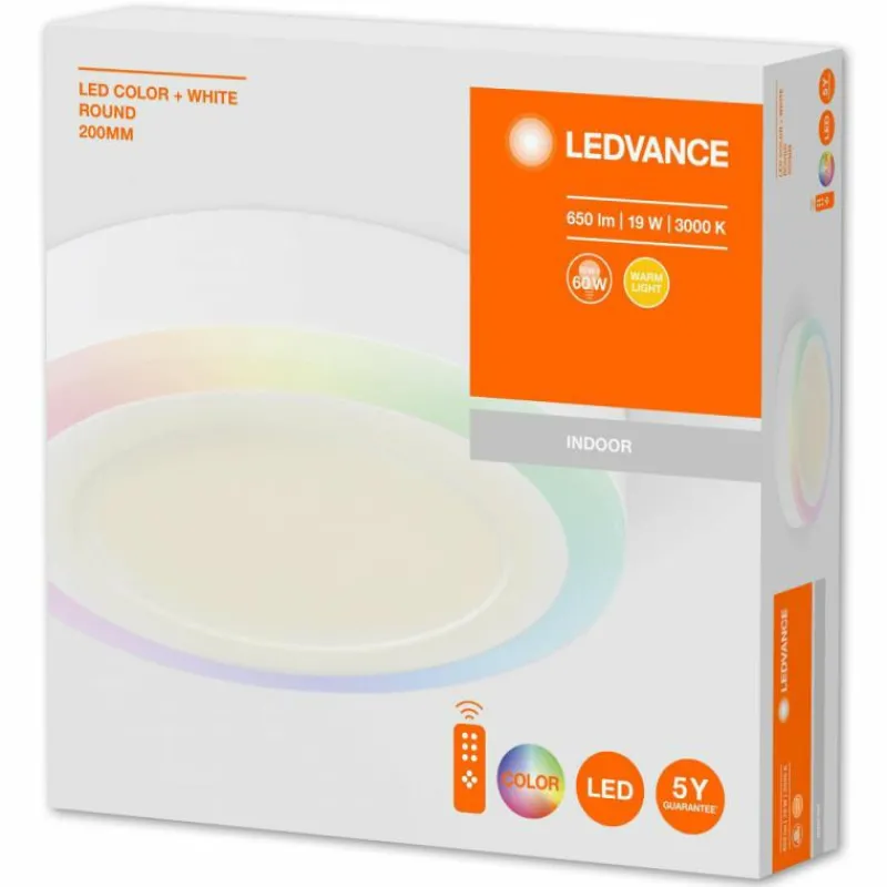 Luminaires Ledvance Plafonnier LEDVANCE COLOR+ WHITE Blanc, 1 lumière, Télécommandes* Éclairage Led