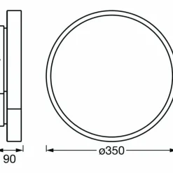 Luminaires Ledvance Plafonnier LEDVANCE Decorative Noir, 1 lumière, Changeur de couleurs