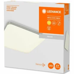 Luminaires Ledvance Plafonnier LEDVANCE ORBIS Blanc, 1 lumière, Détecteur de mouvement* Éclairage Led