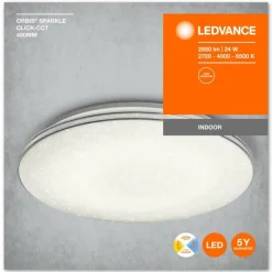 Luminaires Ledvance Plafonnier LEDVANCE ORBIS® Blanc, 1 lumière* Éclairage Led