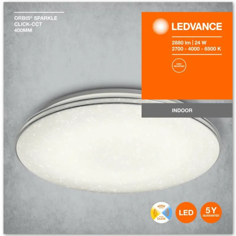 Luminaires Ledvance Plafonnier LEDVANCE ORBIS® Blanc, 1 lumière* Éclairage Led