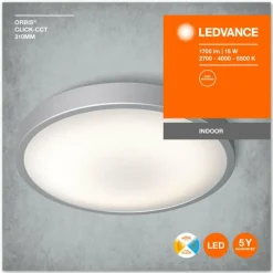 Luminaires Ledvance Plafonnier LEDVANCE ORBIS® Blanc, 1 lumière* Éclairage Led