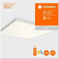Luminaires Ledvance Plafonnier LEDVANCE PLANON Blanc, 1 lumière, Télécommandes* Éclairage Led