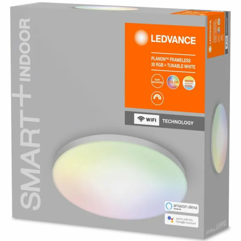 Luminaires Ledvance Plafonnier LEDVANCE PLANON Blanc, 1 lumière, Changeur de couleurs