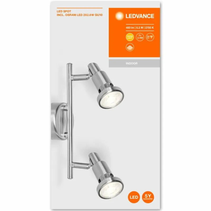 Luminaires Ledvance Plafonnier LEDVANCE SPOT Argenté, 2 lumières* Éclairage Led