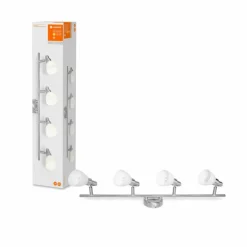Luminaires Ledvance Plafonnier LEDVANCE SPOT Argenté, 4 lumières