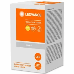 Luminaires Ledvance Plafonnier LEDVANCE SUBMARINE Gris, 1 lumière, Détecteur de mouvement* Éclairage Led