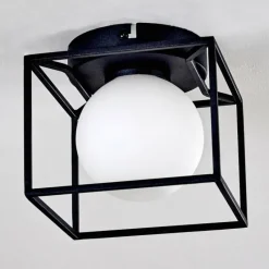 Lampes Industrielles-hofstein Plafonnier Legano Noir, 1 lumière