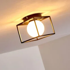 Lampes Industrielles-hofstein Plafonnier Legano Noir, 1 lumière