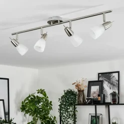 hofstein Plafonnier Lejsta Nickel mat, 4 lumières