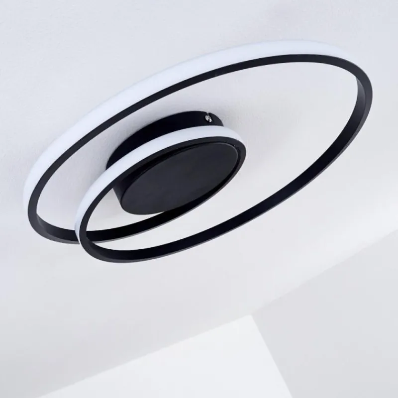 hofstein Plafonnier Leksund LED Noir, 1 lumière