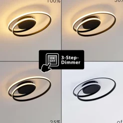 hofstein Plafonnier Leksund LED Noir, 1 lumière