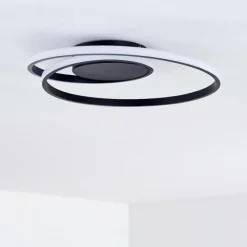 hofstein Plafonnier Leksund LED Noir, 1 lumière