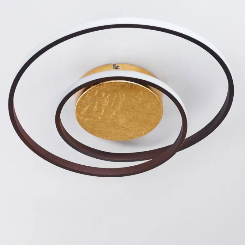 Lampes Dorées-hofstein Plafonnier Leksund LED Or, 2 lumières