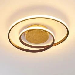 Lampes Dorées-hofstein Plafonnier Leksund LED Or, 2 lumières