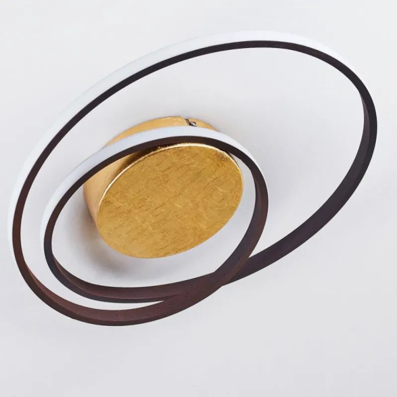 Lampes Dorées-hofstein Plafonnier Leksund LED Or, 2 lumières