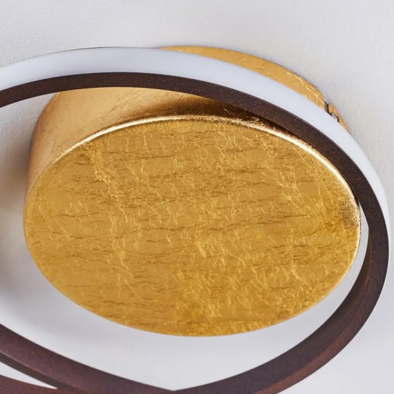 Lampes Dorées-hofstein Plafonnier Leksund LED Or, 2 lumières