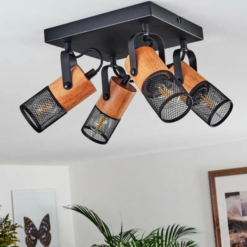 Luminaires Scandinaves-hofstein Plafonnier Lenalau Noir, 4 lumières