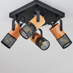 Luminaires Scandinaves-hofstein Plafonnier Lenalau Noir, 4 lumières