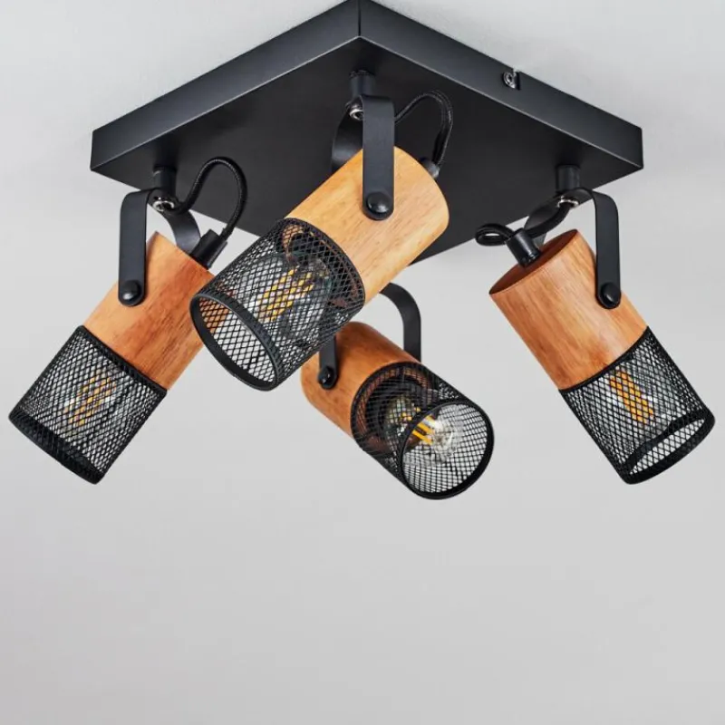 Luminaires Scandinaves-hofstein Plafonnier Lenalau Noir, 4 lumières