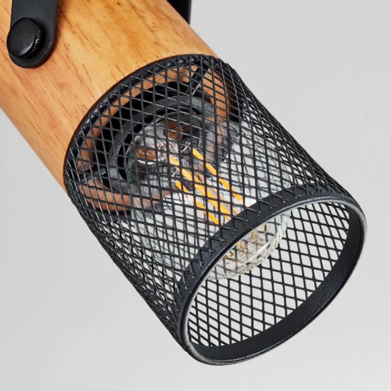 Lampes Industrielles-hofstein Plafonnier Lengalau Noir, 3 lumières