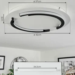 hofstein Plafonnier Leroux LED Blanc, 1 lumière