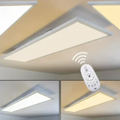 hofstein Plafonnier Lerum LED Blanc, 1 lumière, Télécommandes* Éclairage Led