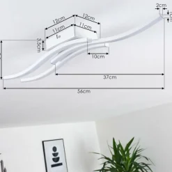 hofstein Plafonnier Letala LED Blanc, 3 lumières