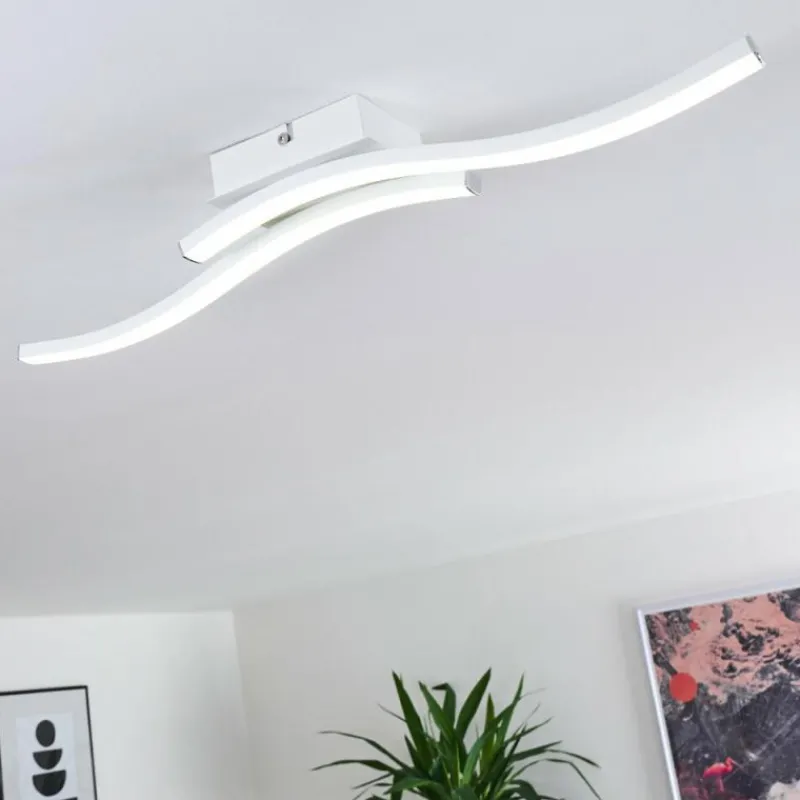 hofstein Plafonnier Letala LED Blanc, 2 lumières* Éclairage Led
